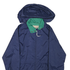 WOOLRICH Womens Navy Blue Outdoor Jacket M Polyester Blend Hooded Zip