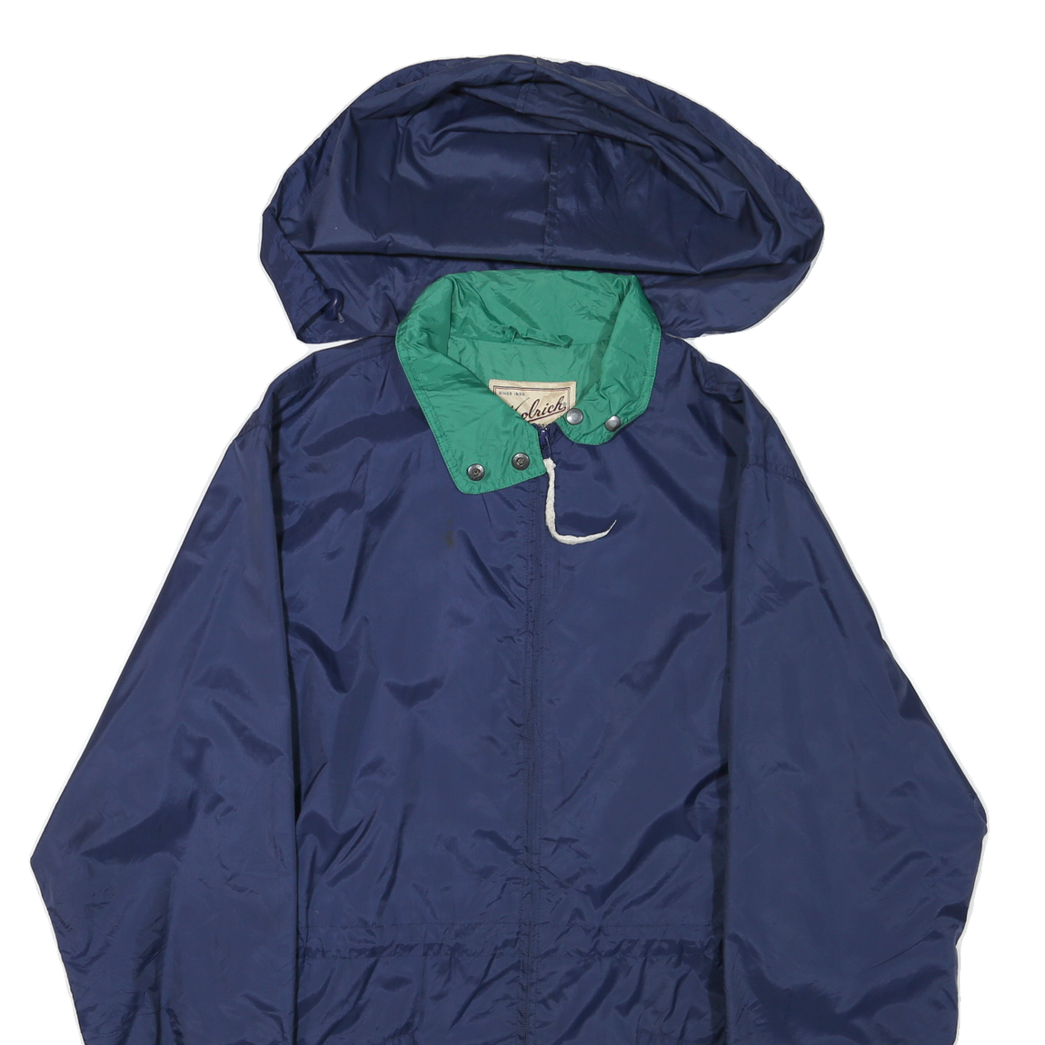 WOOLRICH Womens Navy Blue Outdoor Jacket M Polyester Blend Hooded Zip