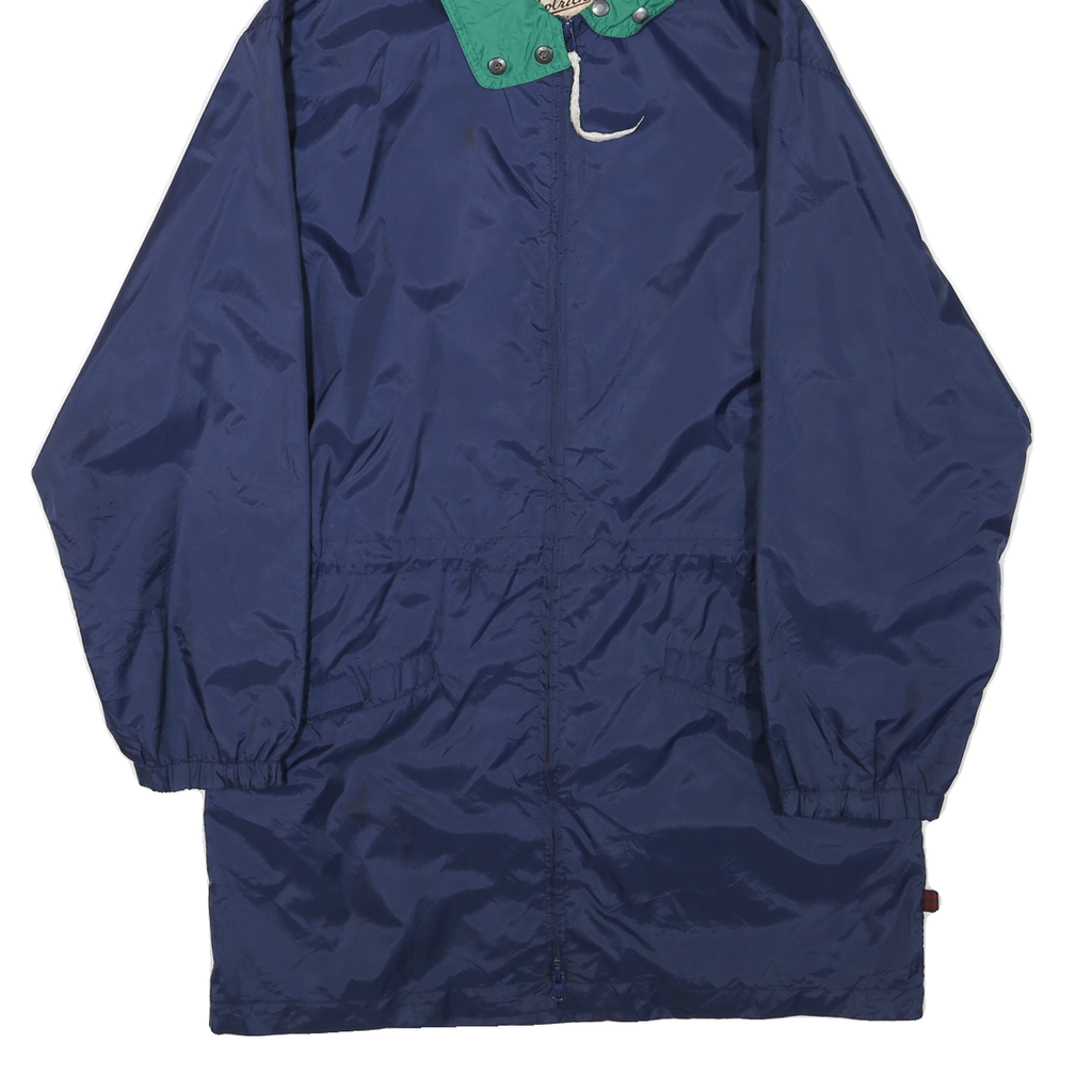 WOOLRICH Womens Navy Blue Outdoor Jacket M Polyester Blend Hooded Zip