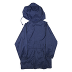 WOOLRICH Womens Navy Blue Outdoor Jacket M Polyester Blend Hooded Zip