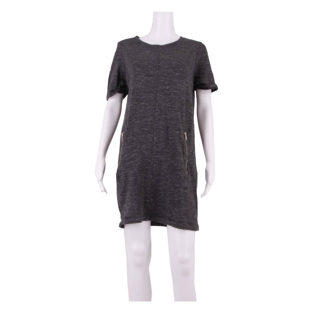 GAP Womens T-Shirt Dress Grey Short Sleeve Knee Length M