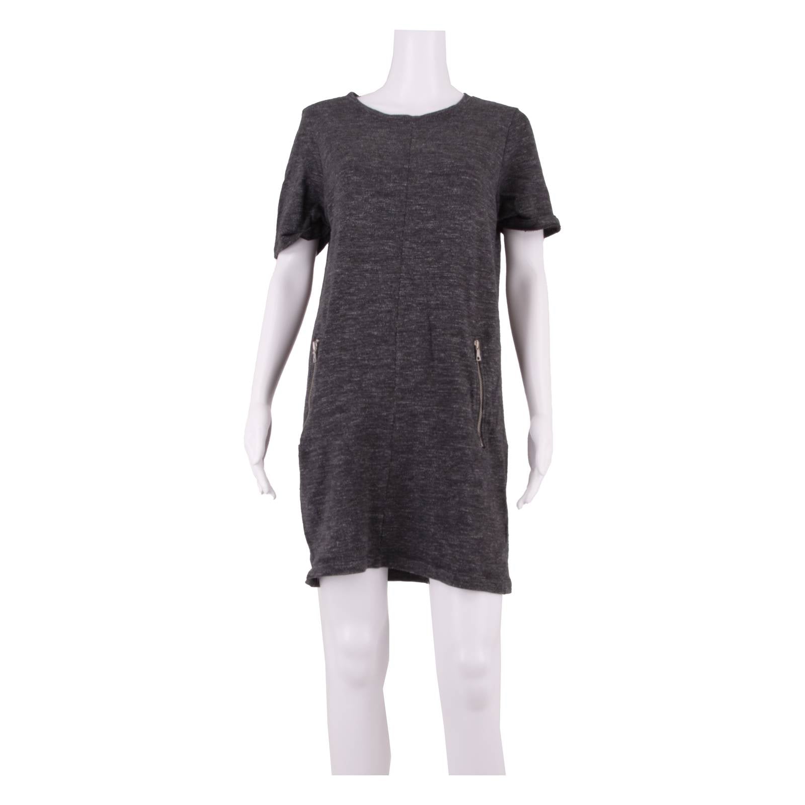 GAP Womens T-Shirt Dress Grey Short Sleeve Knee Length M