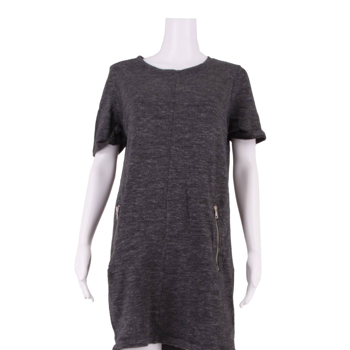 GAP Womens T-Shirt Dress Grey Short Sleeve Knee Length M