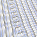 LEVI'S Mens Blue & Grey Striped Short Sleeve Shirt XL Cotton Casual Summer