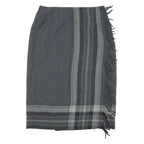 TALBOTS Womens Straight Skirt Grey Knee Length Wool Striped L