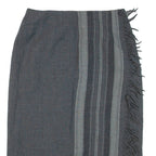 TALBOTS Womens Straight Skirt Grey Knee Length Wool Striped L