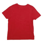 TOMMY HILFIGER Mens Red Hilfiger Graphic T-Shirt S Short Sleeve Crew Neck Casual