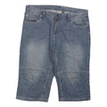 LIVERGY Mens Denim Blue Casual Shorts 3XL W40 Relaxed Fit Cotton Blend