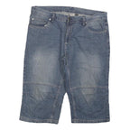 LIVERGY Mens Denim Blue Casual Shorts 3XL W40 Relaxed Fit Cotton Blend