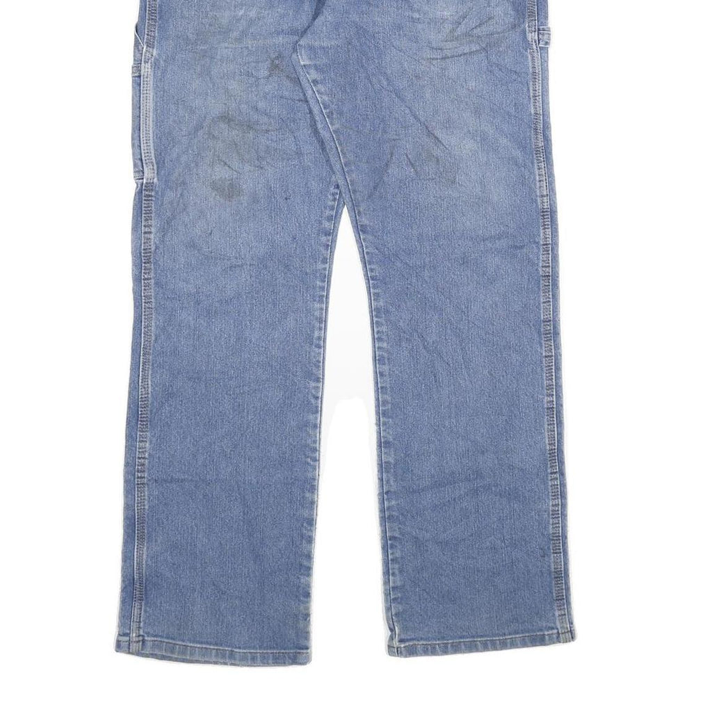 DICKIES Mens Blue Regular Fit Straight Leg Denim Jeans W36 L32 Workwear Relaxed