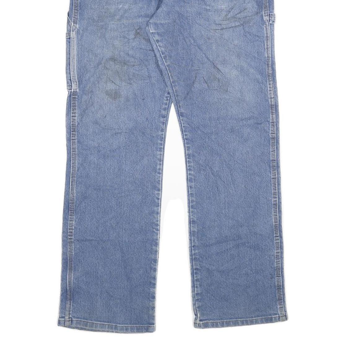 DICKIES Mens Blue Regular Fit Straight Leg Denim Jeans W36 L32 Workwear Relaxed