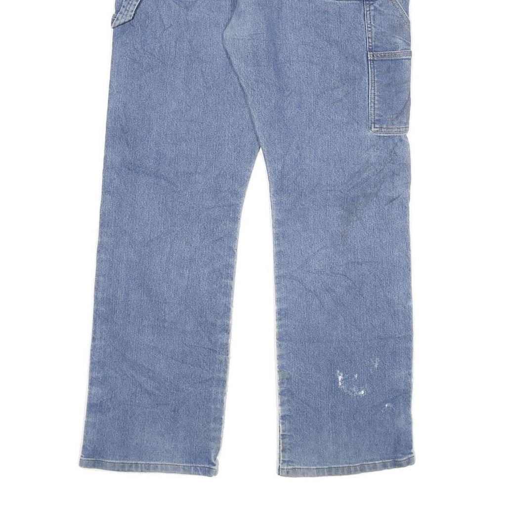 DICKIES Mens Blue Regular Fit Straight Leg Denim Jeans W36 L32 Workwear Relaxed