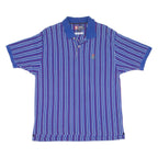 CHAPS RALPH LAUREN Mens Polo Shirt Blue Striped XL