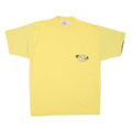 CAMP BEVERLY HILLS Mens Yellow T-Shirt M Short Sleeve Crew Neck Cotton Blend