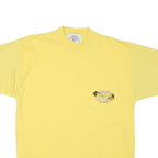CAMP BEVERLY HILLS Mens Yellow T-Shirt M Short Sleeve Crew Neck Cotton Blend