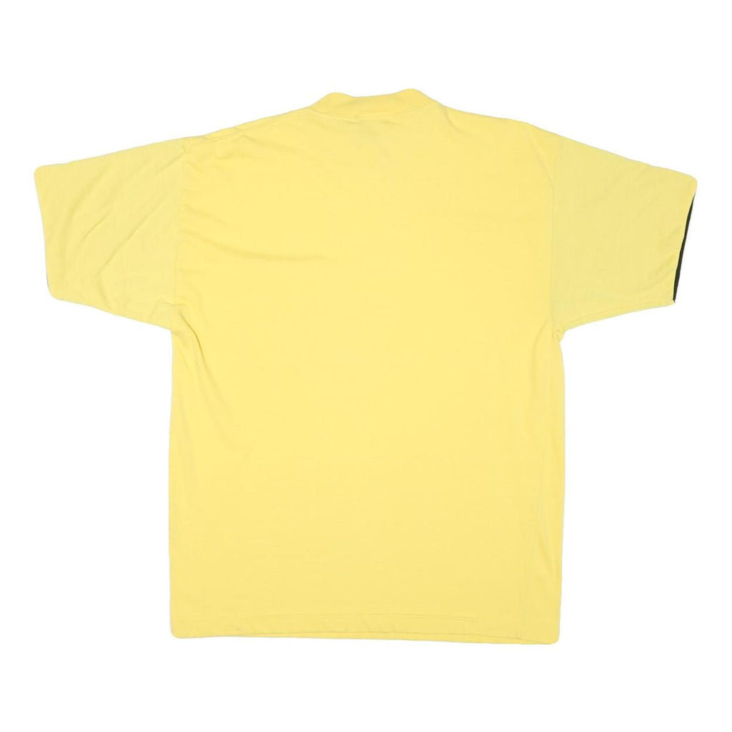 CAMP BEVERLY HILLS Mens Yellow T-Shirt M Short Sleeve Crew Neck Cotton Blend
