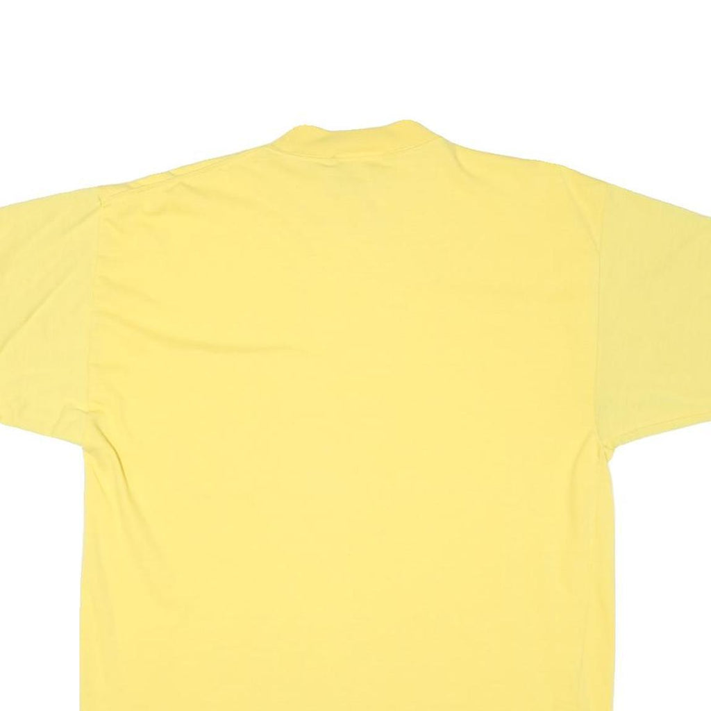 CAMP BEVERLY HILLS Mens Yellow T-Shirt M Short Sleeve Crew Neck Cotton Blend