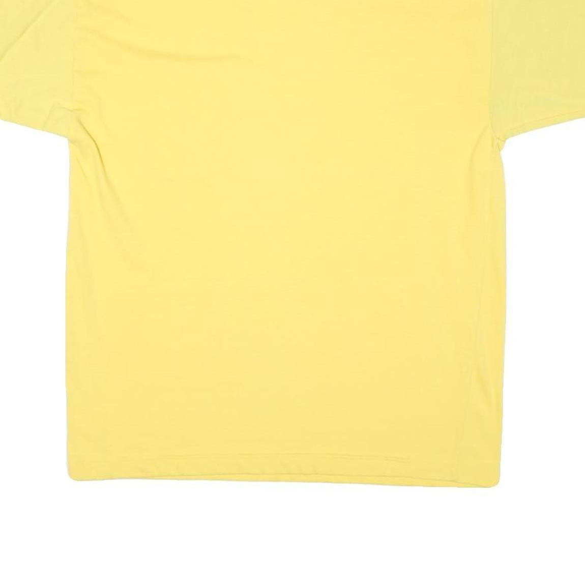CAMP BEVERLY HILLS Mens Yellow T-Shirt M Short Sleeve Crew Neck Cotton Blend