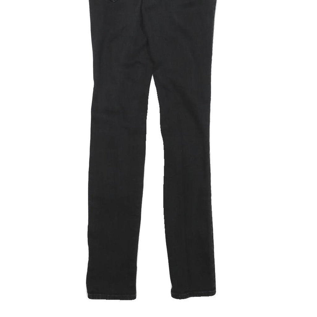 LEVI'S 721 Womens Slim Black Denim Light Woven Jeans W22 L28 Distressed