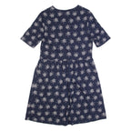 BODEN Womens Fit & Flare Dress Blue Spotted Short Sleeve Knee Length UK 12