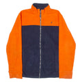 NAUTICA Womens Fleece Jacket Orange Colourblock XL