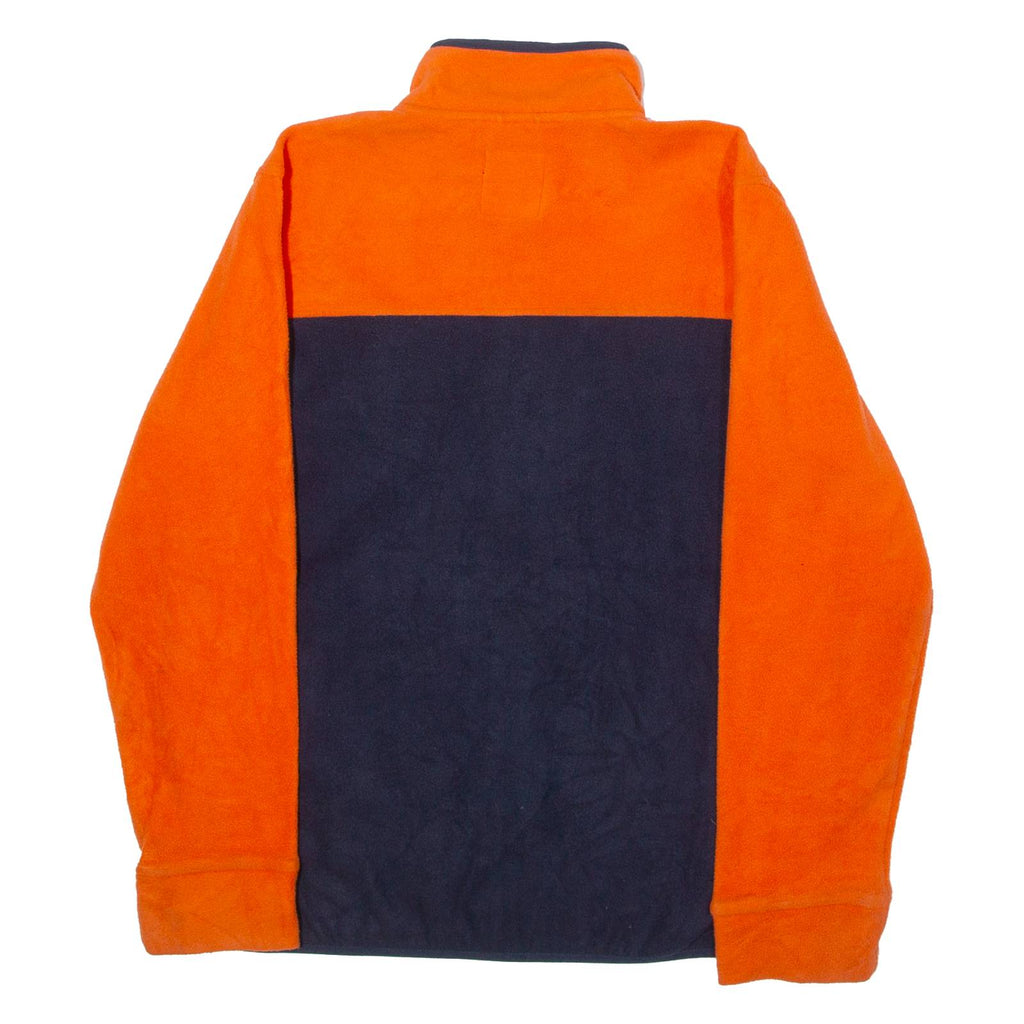 NAUTICA Womens Fleece Jacket Orange Colourblock XL