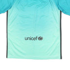 NIKE Barcelona 2016-17 Boys Blue Football Third Shirt XL Short Sleeve V-Neck