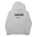 NIKE Girls Grey Netball Hoodie XL Cotton Blend Sportswear Pullover