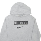 NIKE Girls Grey Netball Hoodie XL Cotton Blend Sportswear Pullover