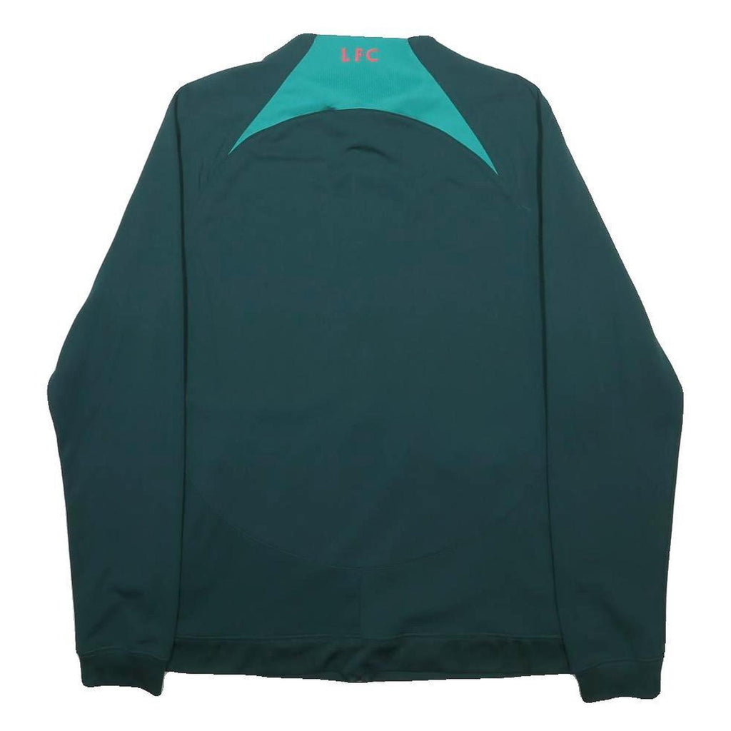 NIKE Mens Green LFC AXA Training Jacket M Polyester Zip Plain Liverpool FC