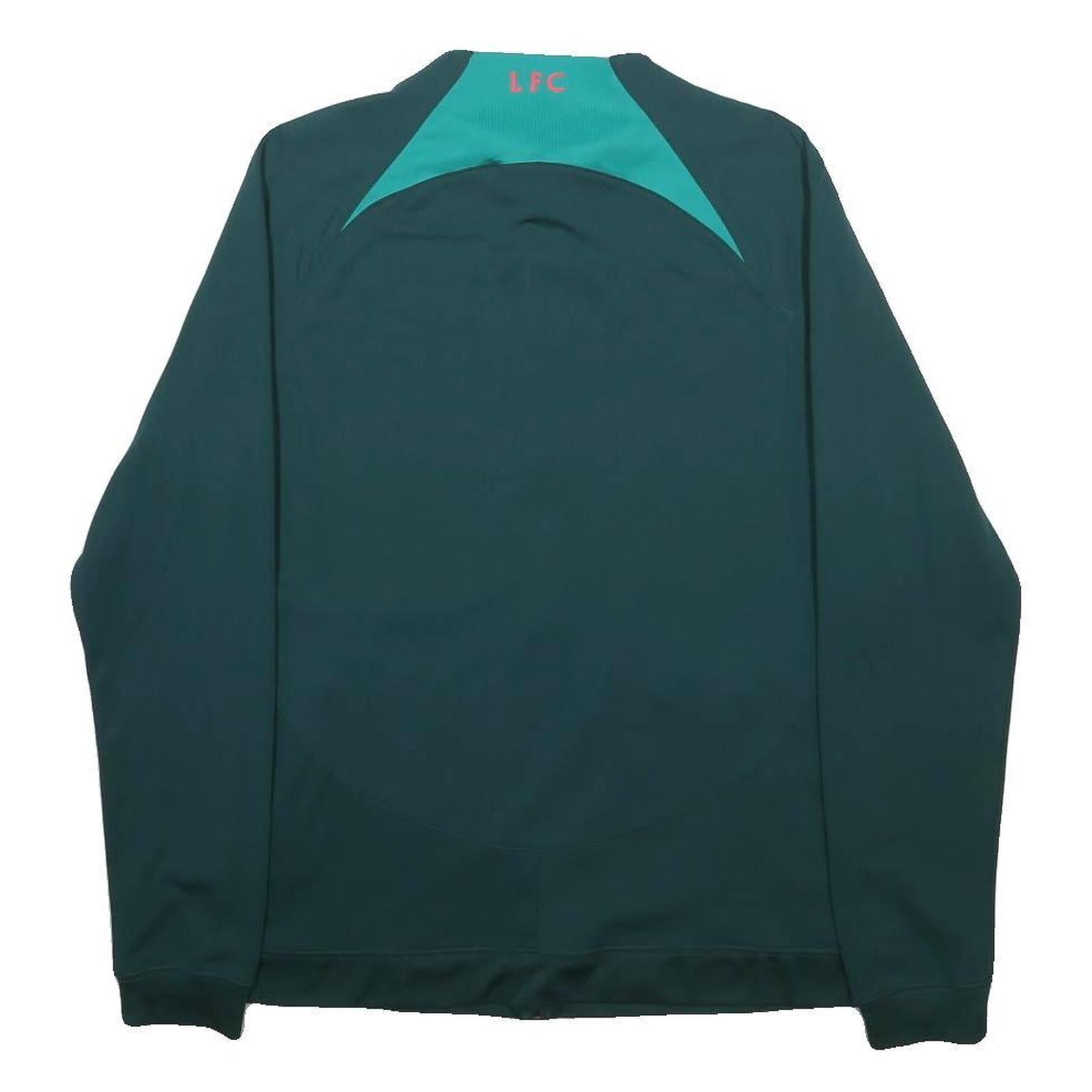 NIKE Mens Green LFC AXA Training Jacket M Polyester Zip Plain Liverpool FC