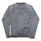 KAPPA Mens Grey Slim Jacket M Polyester Track Zip Up Logo Print