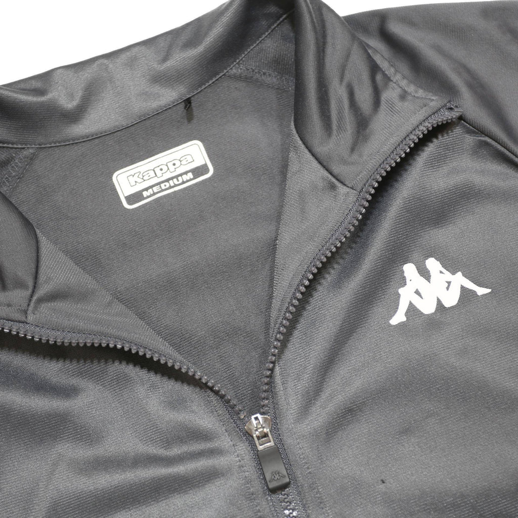 KAPPA Mens Grey Slim Jacket M Polyester Track Zip Up Logo Print