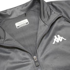 KAPPA Mens Grey Slim Jacket M Polyester Track Zip Up Logo Print