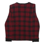 LAUREN RALPH LAUREN Womens Red & Black Patterned Crew Neck Cotton Jumper M