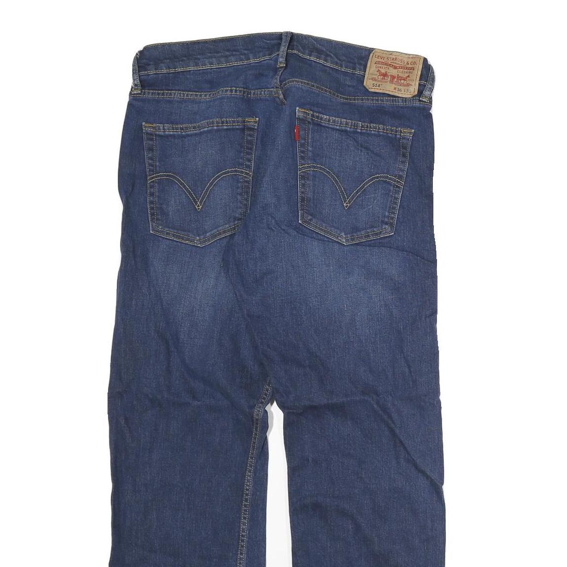 LEVI'S Mens Jeans Blue Regular Straight Denim Medium W36 L30 Authentic Fit Zip