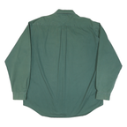 TOMMY HILFIGER Mens Green Cotton Blend Shirt XL Classic Button Down Casual