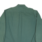 TOMMY HILFIGER Mens Green Cotton Blend Shirt XL Classic Button Down Casual