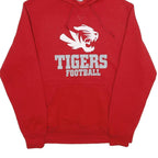 RUSSELL ATHLETIC Mens Red Tigers Football Pullover Hoodie M Athletic Sweatshirt
