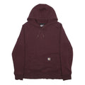 CARHARTT Womens Maroon Hoodie UK 14 Cotton Blend Pullover Pocket Casual
