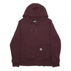 CARHARTT Womens Maroon Hoodie UK 14 Cotton Blend Pullover Pocket Casual