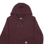 CARHARTT Womens Maroon Hoodie UK 14 Cotton Blend Pullover Pocket Casual