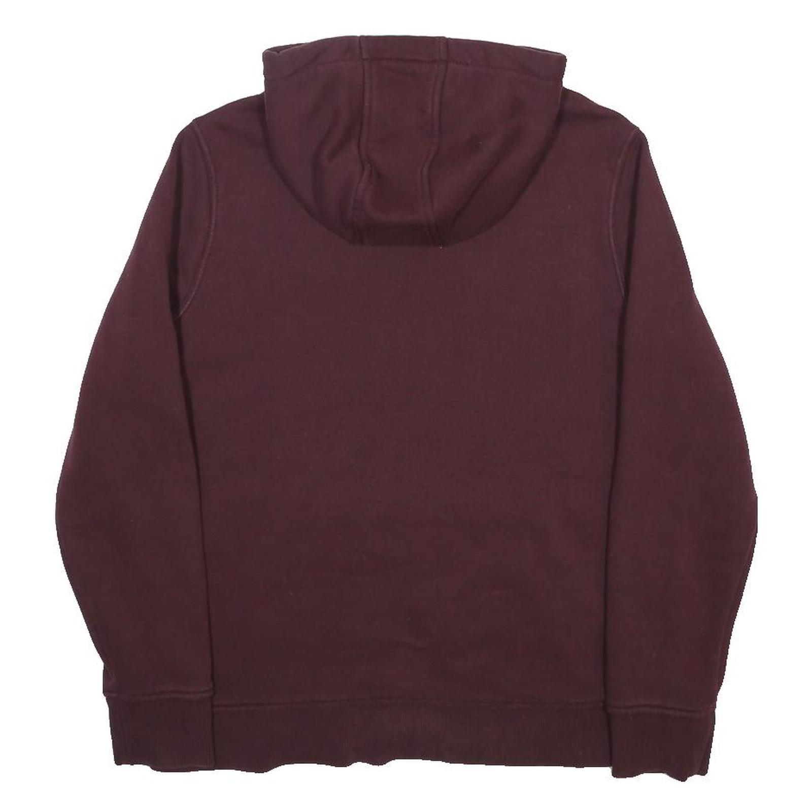 CARHARTT Womens Maroon Hoodie UK 14 Cotton Blend Pullover Pocket Casual