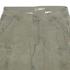 CARHARTT Mens Shorts Green Cargo Relaxed Fit XL W38 Durable Workwear