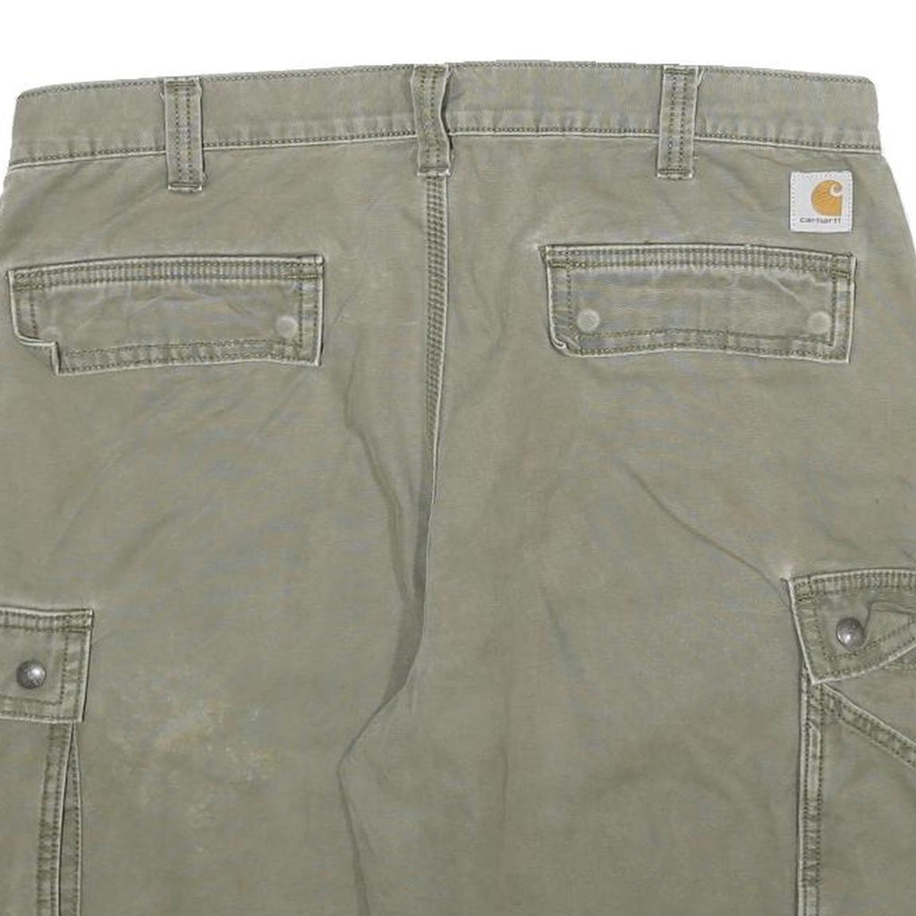 CARHARTT Mens Shorts Green Cargo Relaxed Fit XL W38 Durable Workwear