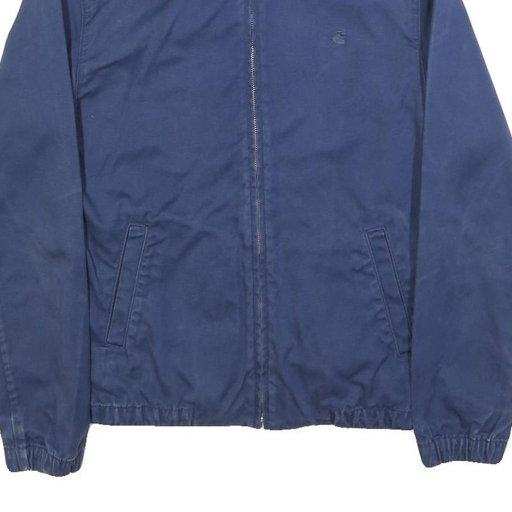 CARHARTT WIP Mens Blue XS Cotton Zip Jacket Plain Classic Workwear Style