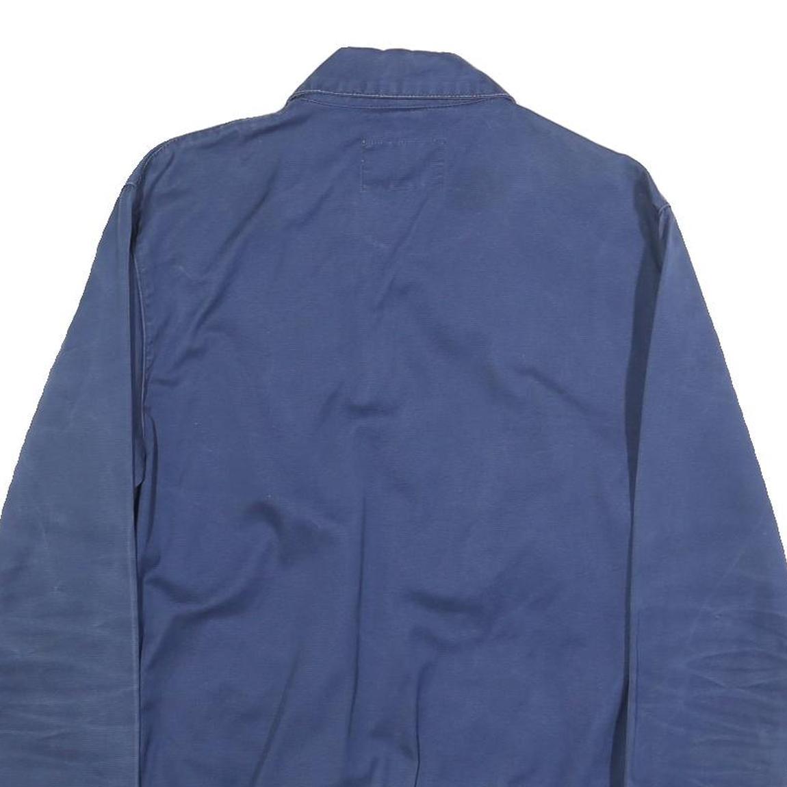 CARHARTT WIP Mens Blue XS Cotton Zip Jacket Plain Classic Workwear Style