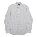 TOMMY HILFIGER Mens White & Blue Check Shirt M Classic Cotton Button Down