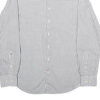 TOMMY HILFIGER Mens White & Blue Check Shirt M Classic Cotton Button Down