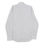 TOMMY HILFIGER Mens White & Blue Check Shirt M Classic Cotton Button Down